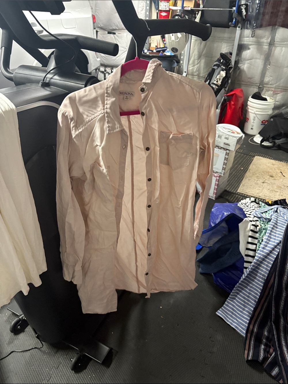 Merona Light Pink Women's Swim Coverup Button-Up Shirt